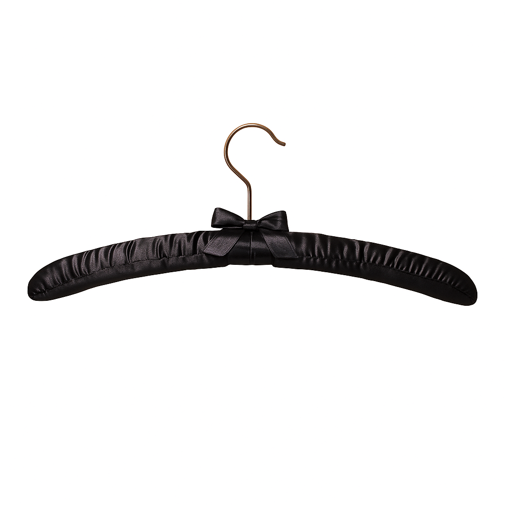 Black Satin Padded Hanger