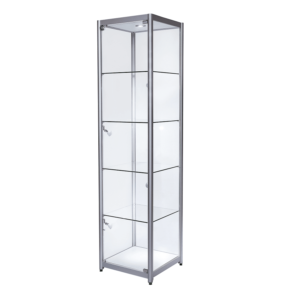 Glass Tower Showcase - 1980h x 600w x 600d