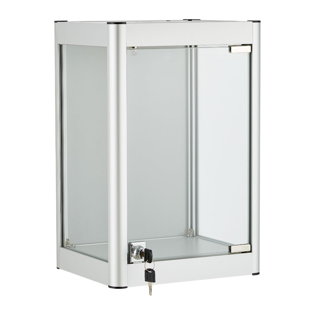 Mini Wall Mounted Showcase in Silver