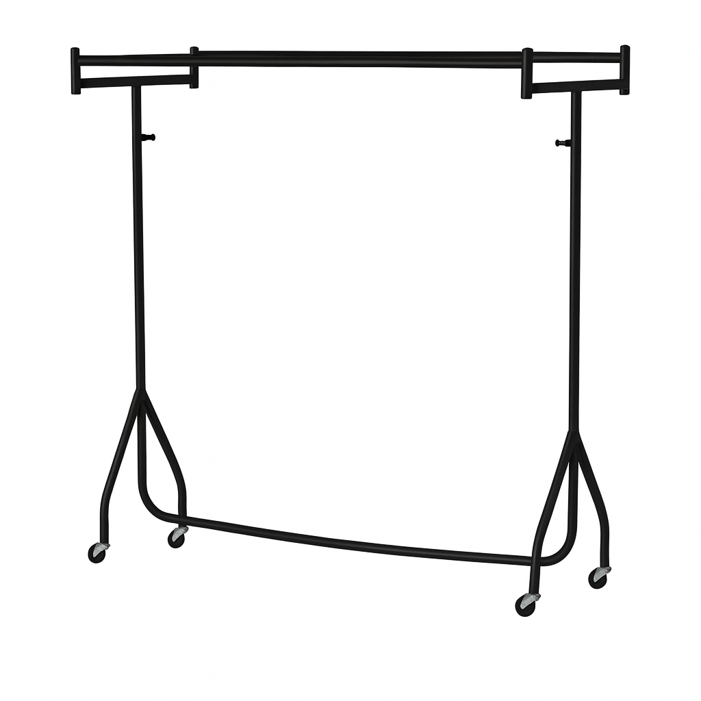 Heavy Duty Parallel Garment Rails in Black