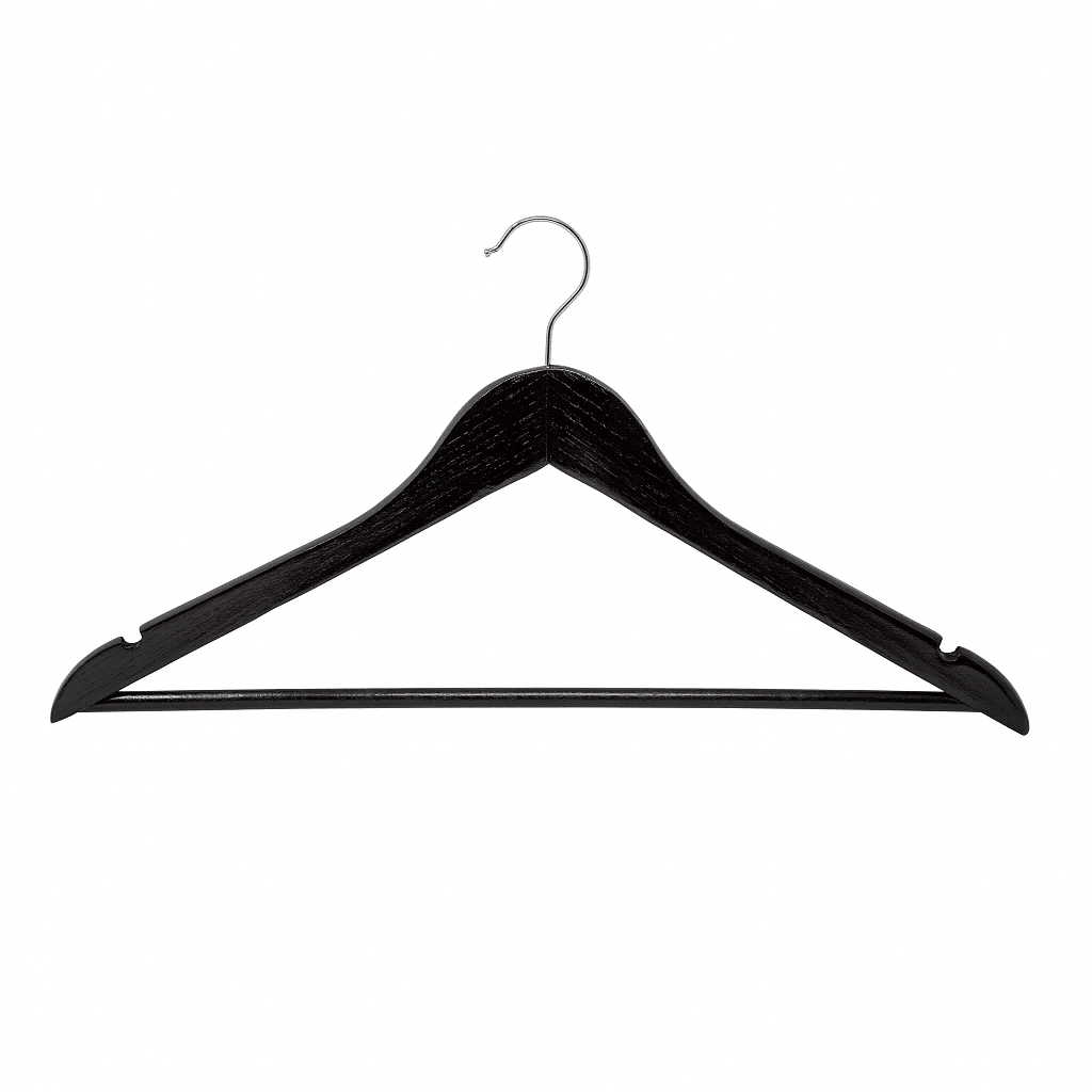 Wooden Coat Hanger in Black