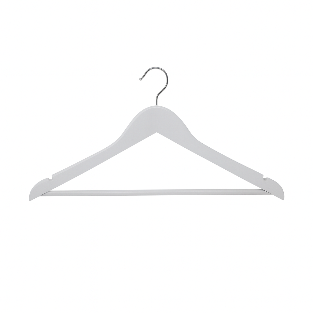Wooden Coat Hanger in White