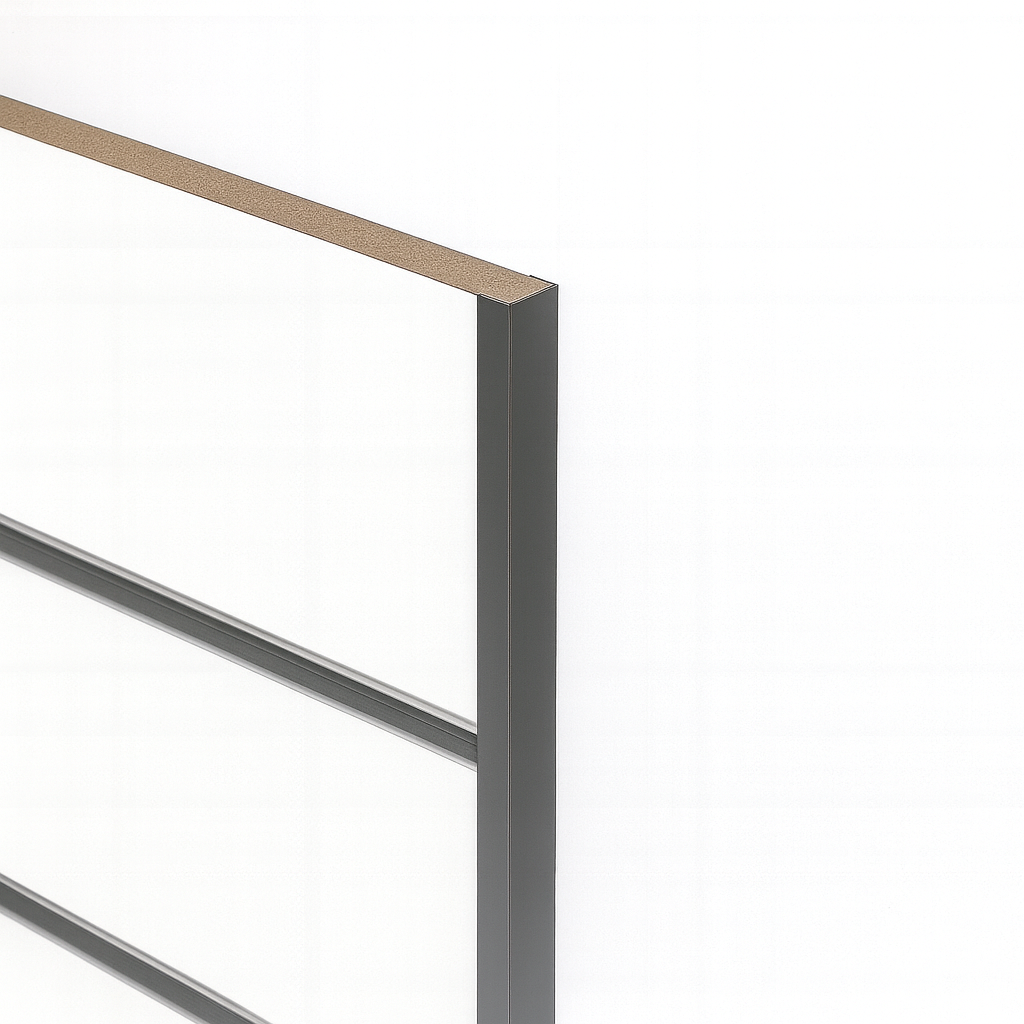 Flat End Capping in Dark Grey