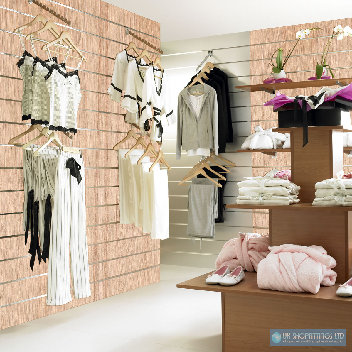 Slatwall Panel - Aurora Oak - 2.4m x 1.2m