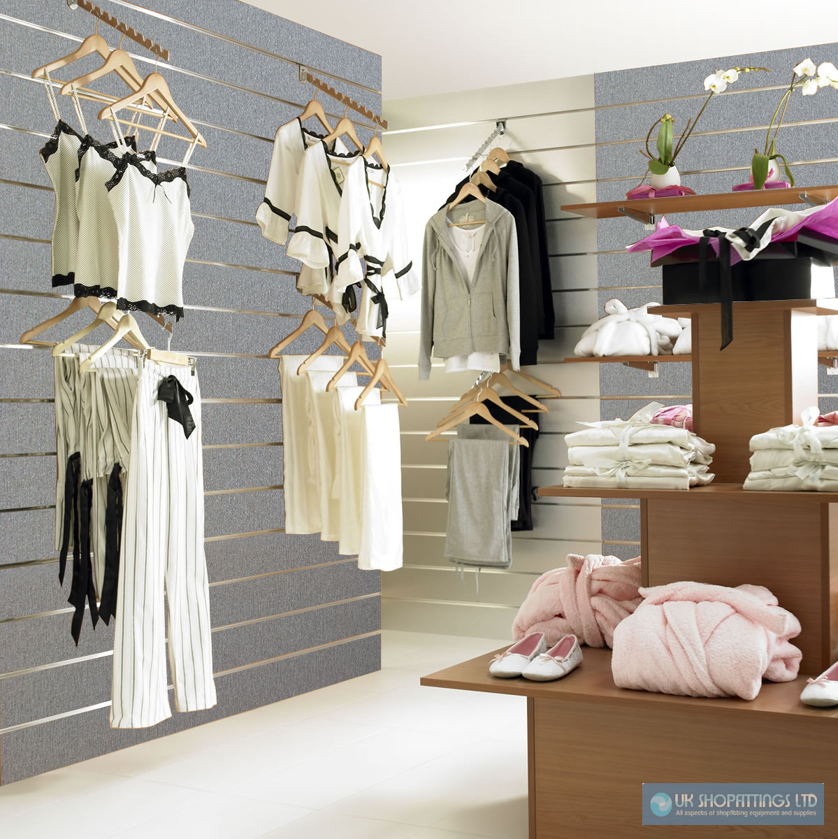 Slatwall Panel - Pewter - 2.4m x 1.2m