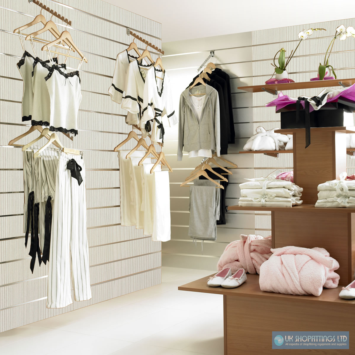 Slatwall Panel - Pino White - 2.4m x 1.2m