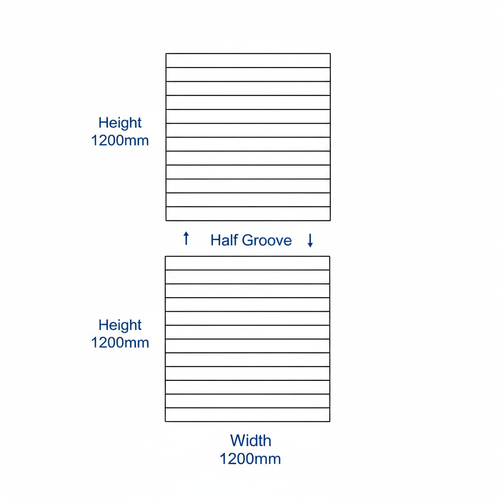 Slatwall Panel - Pewter - 1.2m x 1.2m