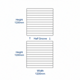 Slatwall Panel - Pewter - 1.2m x 1.2m