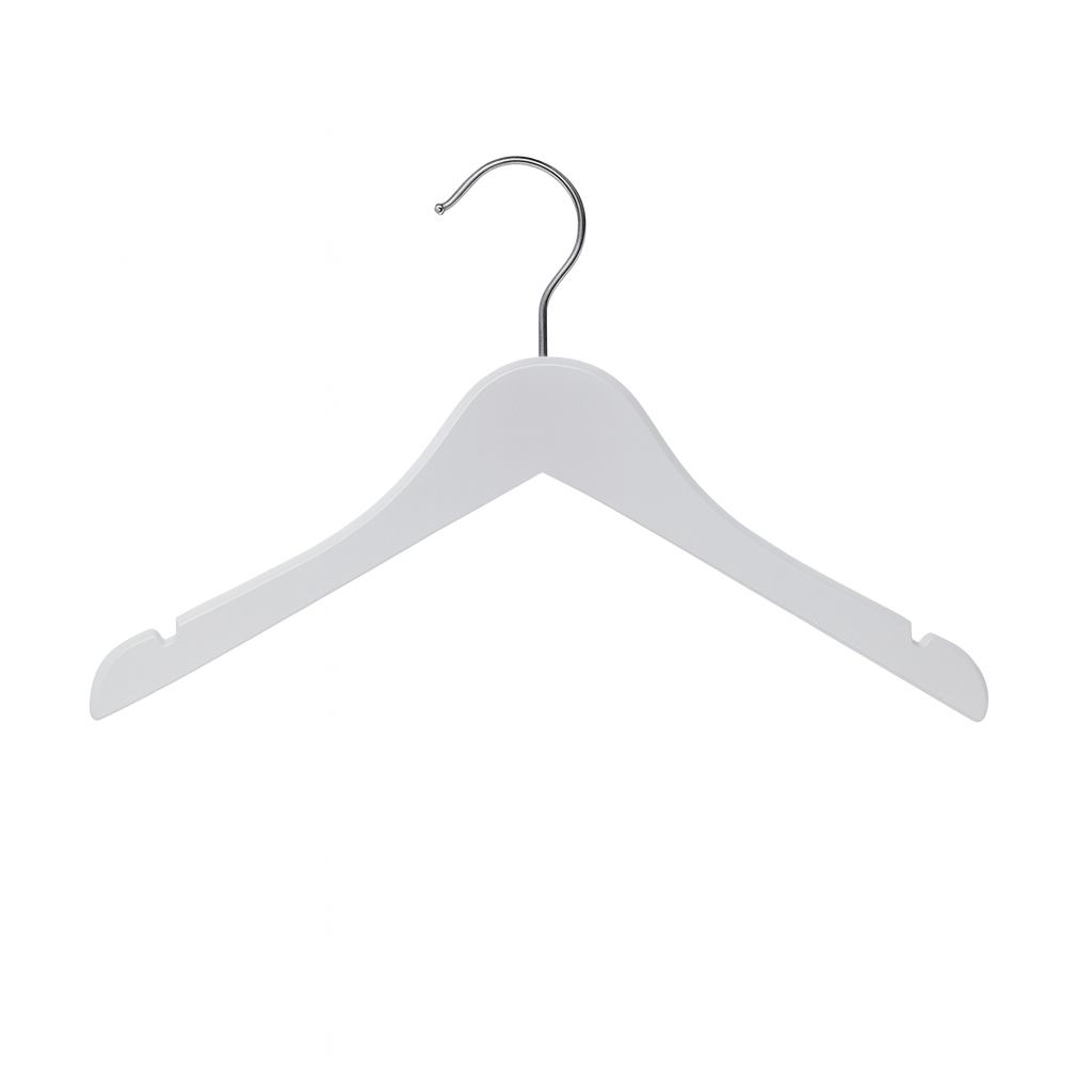 Wooden Shaped Child Hanger in White
