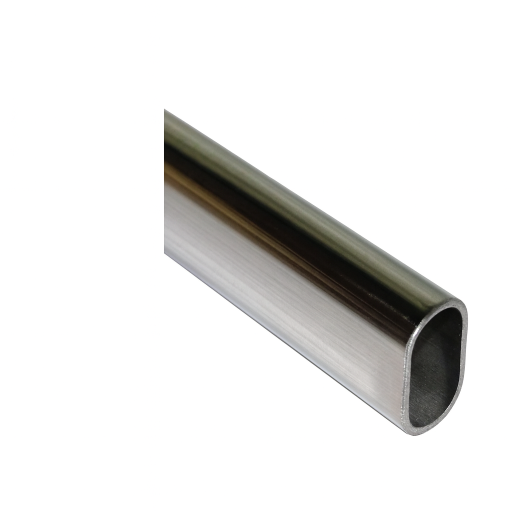 Chrome Oval Tube 30mm x 15mm x 1000mm