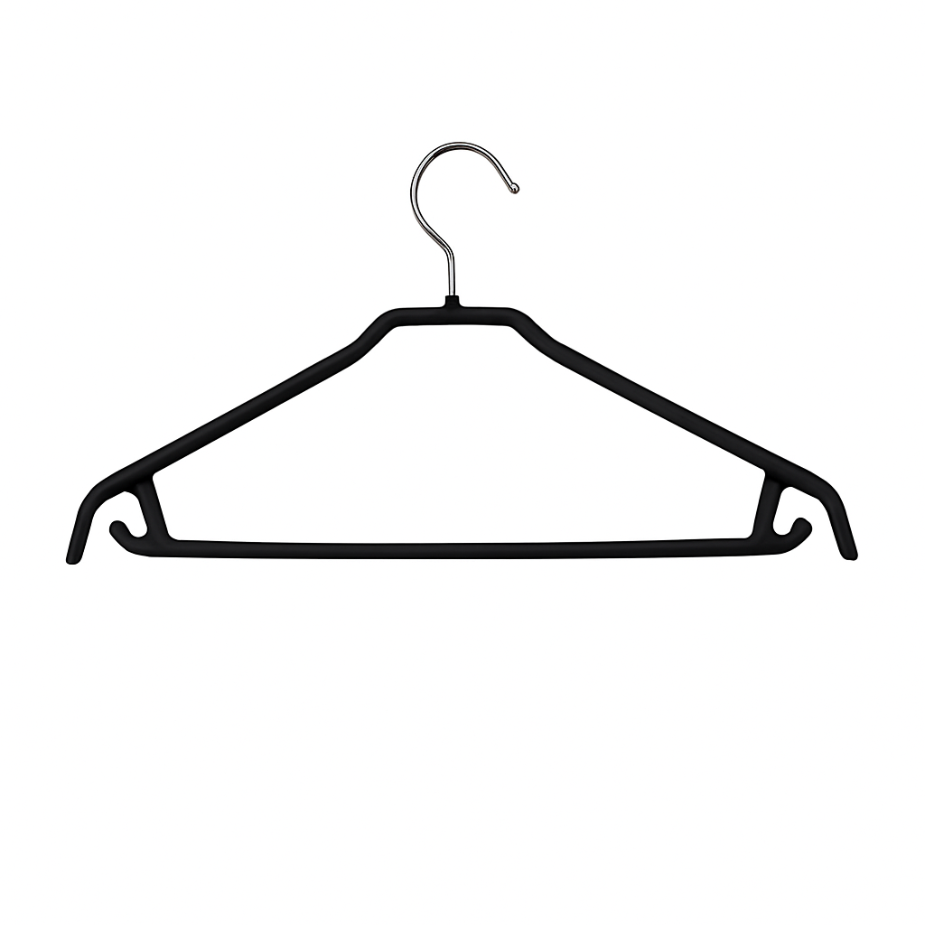Non Slip Suit Hanger with Trouser bar in Black