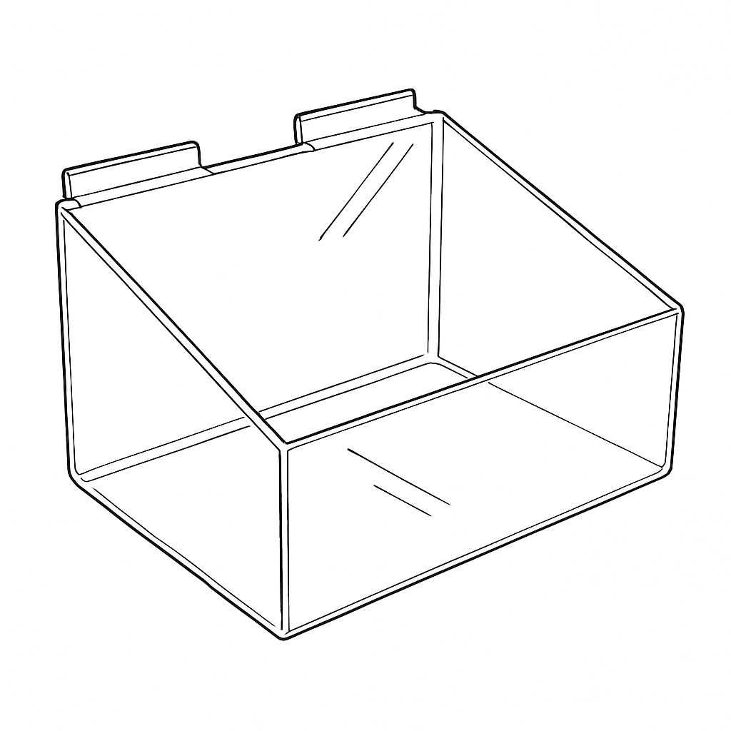 Slatwall Acrylic Bin