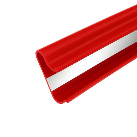 Red plastic tool on a white background