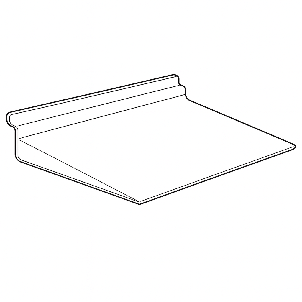 Slatwall Shelf With Supports 300 x 150