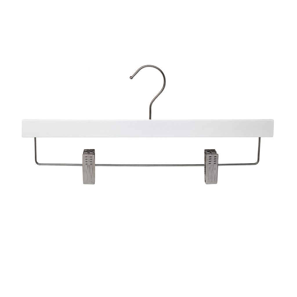 Wooden Clip Hanger in White