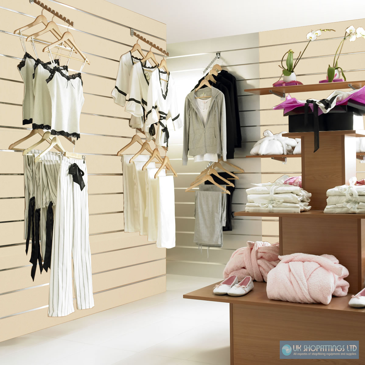 Slatwall Panel - Cream - 1.2m x 1.2m