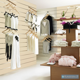 Slatwall Panel - Cream - 1.2m x 1.2m