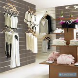 Slatwall Panel - Pino Grey - 1.2m x 1.2m