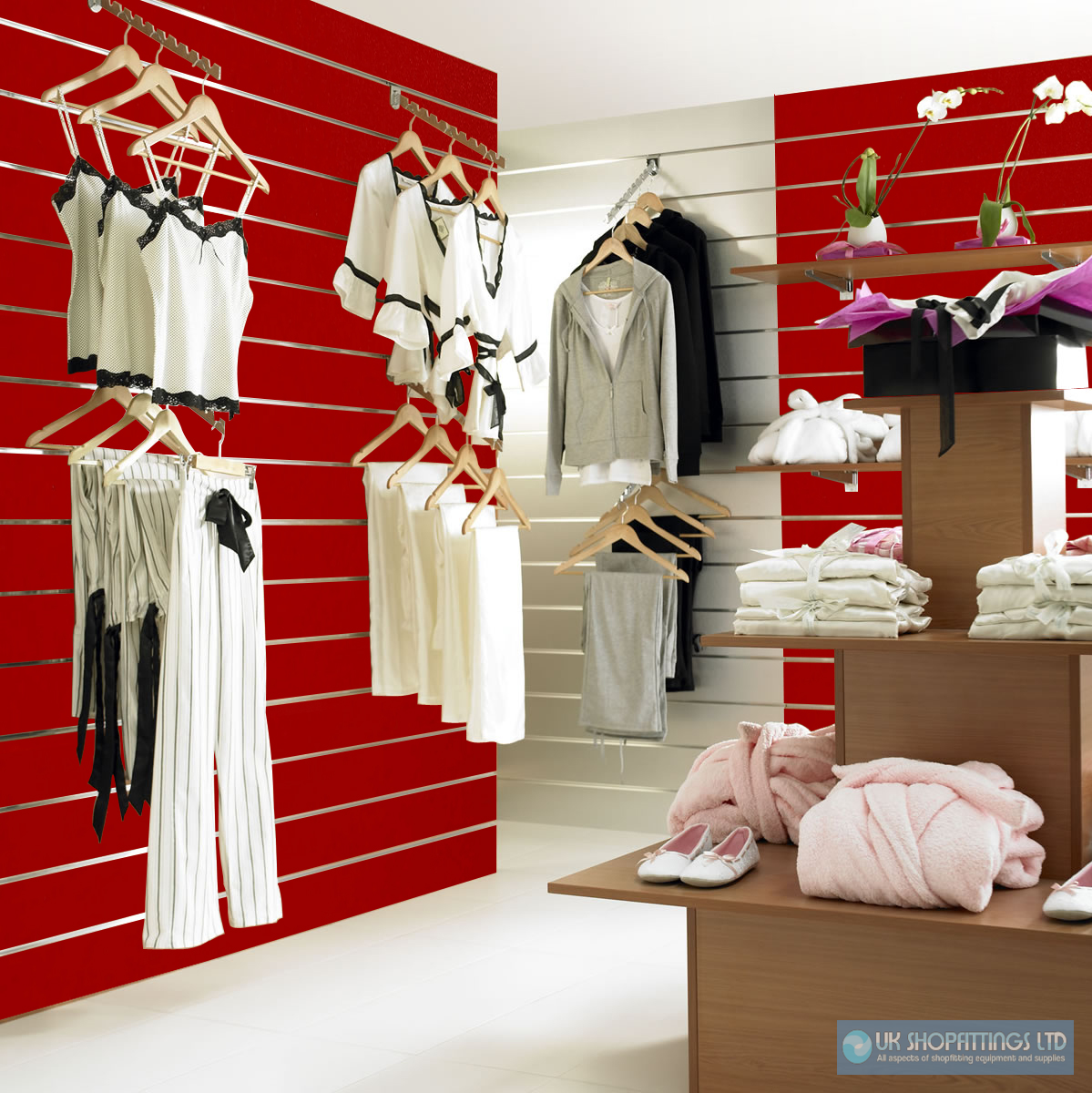 Slatwall Panel - Red - 1.2m x 1.2m