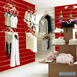 Slatwall Panel - Red - 1.2m x 1.2m